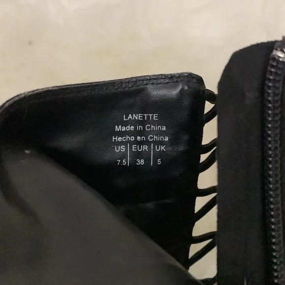 Mix No 6 - Black Suede Boot - 5 inch heel - Open Toe - Picture 7 of 9